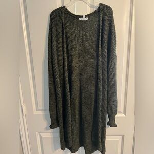 Olive green and black sweater